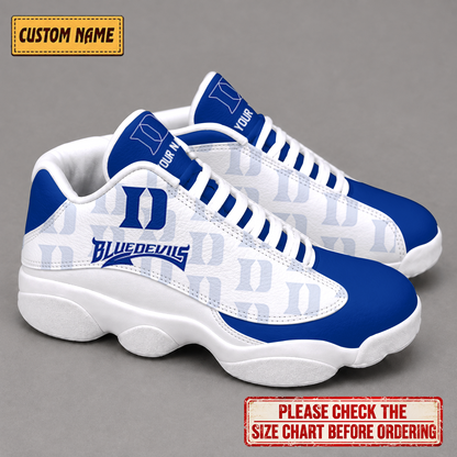 EXCLUSIVE EDITION - NEW CUSTOMIZED NCAA MAM12 DLD DUKE BLUE DEVILS AIR JORDAN 13 LOW TOP SNEAKER