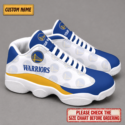 SPECIAL EDITION - NEW CUSTOMIZED NBA12 GSW GOLDEN STATE WARRIORS AIR JORDAN 13 LOW TOP SNEAKER