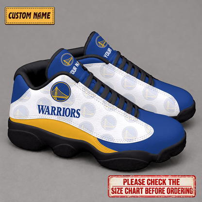 SPECIAL EDITION - NEW CUSTOMIZED NBA12 GSW GOLDEN STATE WARRIORS AIR JORDAN 13 LOW TOP SNEAKER