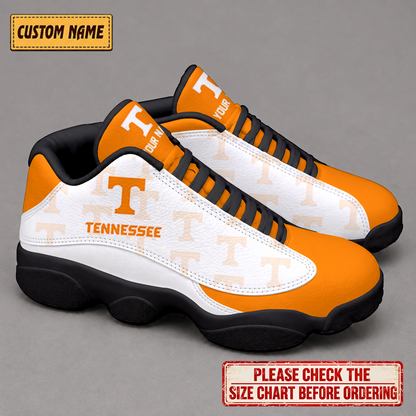 LIMITED EDITION - NEW CUSTOMIZED NCAA CWS12 TNV TENNESSEE VOLUNTEERS AIR JORDAN 13 LOW TOP SNEAKER