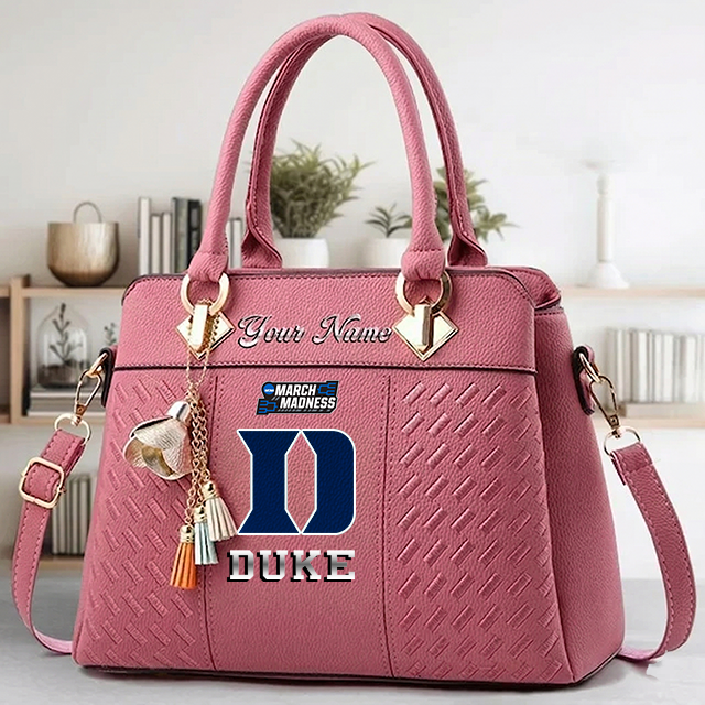 VIRAL EDITON - NEW CUSTOMIZED NCAA MAM12 DLD DL DEVILS ZIP HANDBAG MULTICOLOR