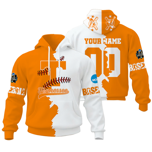 LIMITED EDITION - NEW CUSTOMIZED NCAA CWS12 TNV TN VOLUNTEERS UNISEX HOODIE & ZIP HOODIE