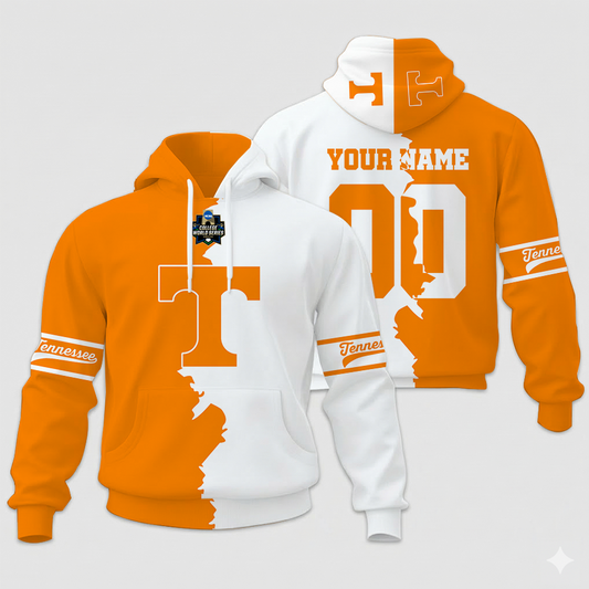 LIMITED EDITION - NEW CUSTOMIZED NCAA CWS12 TNV TN VOLUNTEERS UNISEX HOODIE & ZIP HOODIE