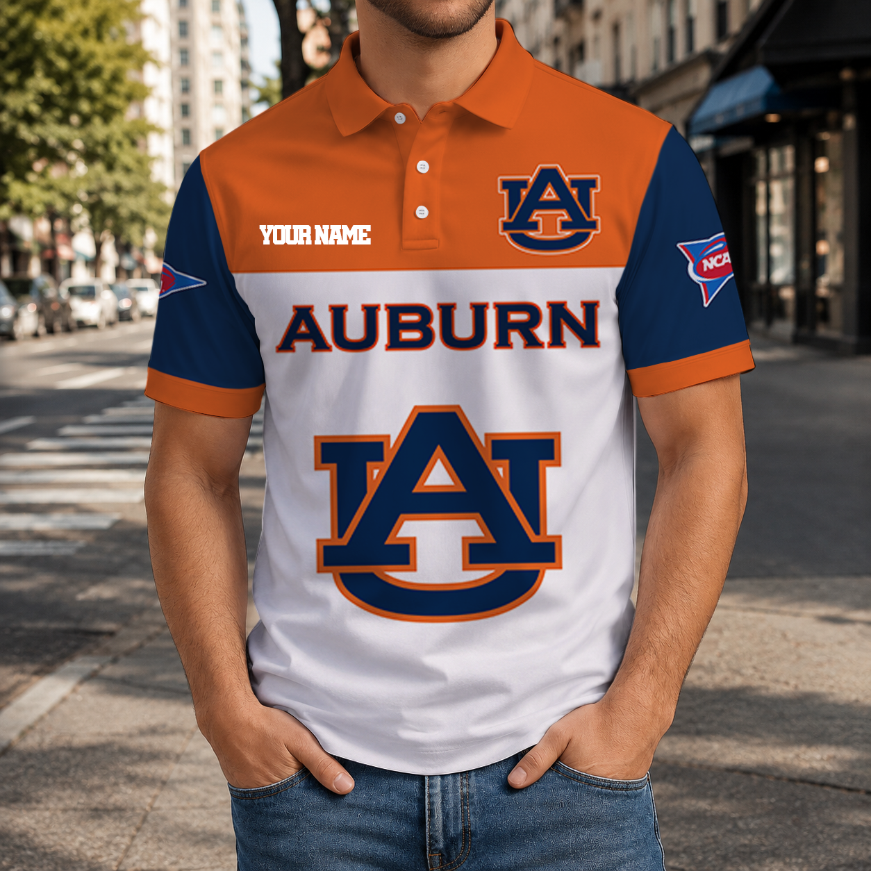 ELITE EDITION- NEW CUSTOMIZED NCAA FBS13 ABT AUBURN TIGERS POLO SHIRT, ZIP POLO SHIRT & T-SHIRTS