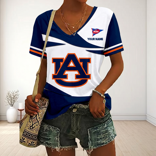 VIRAL EDITON - NEW CUSTOMIZED FBS NCAA13 ABT AB TIGERS V-NECK FEMALE SHIRT