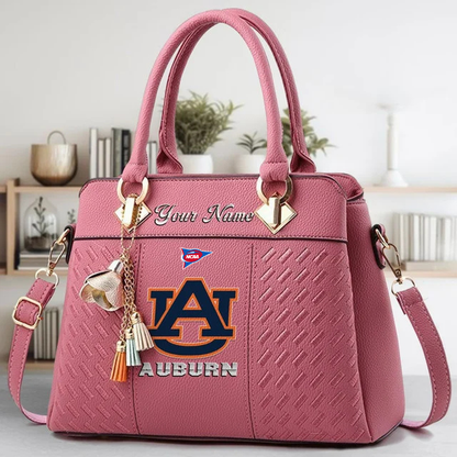 LIMITED EDITION - NEW CUSTOMIZED NCAA FBS13 ABT AB TIGERS  ZIP HANDBAG MULTICOLOR