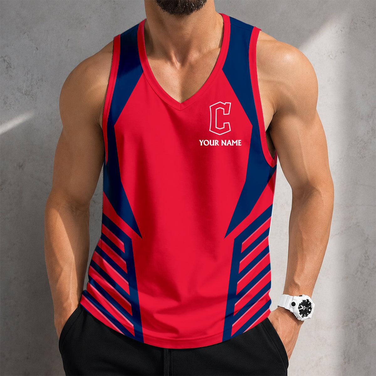 ELITE EDITION - NEW CUSTOMIZED MLB13 CLEVELAND GUARDIANS UNISEX TANK TOP