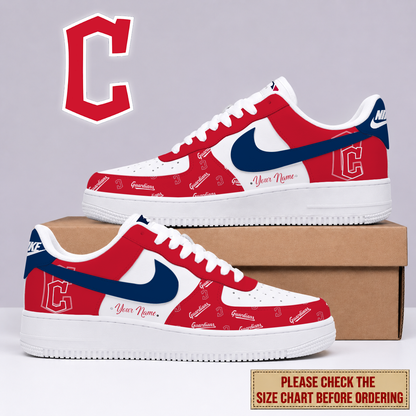 VIRAL EDITION - NEW CUSTOMIZED MLB13 CGS CLEVELAND GUARDIANS AF1 SHOES