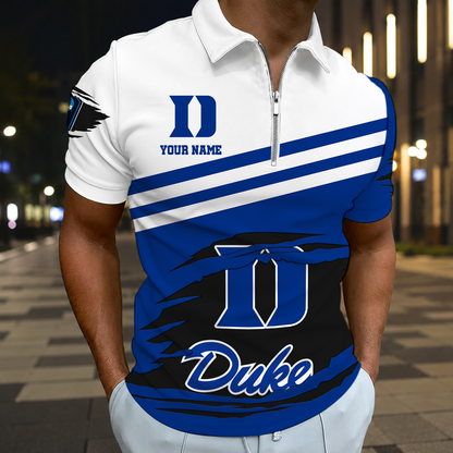 VIRAL EDITION - NEW CUSTOMIZED NCAA CFH13 DLD DUKE BLUE DEVILS POLO SHIRT, ZIP POLO SHIRT & T-SHIRTS