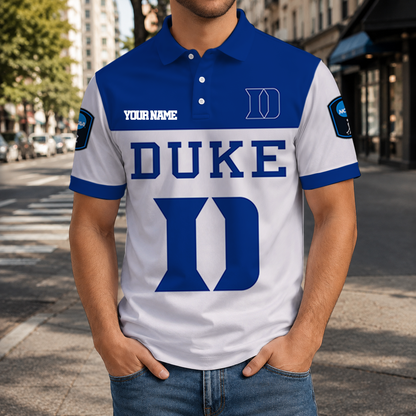 VIRAL EDITION - NEW CUSTOMIZED NCAA CFH13 DLD DUKE BLUE DEVILS POLO SHIRT, ZIP POLO SHIRT & T-SHIRTS