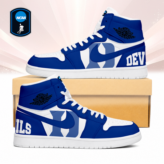 LIMITED EDITION - NEW CUSTOMIZED NCAA CFH13 DLD DUKE BLUE DEVILS AIR JORDAN SNEAKERS