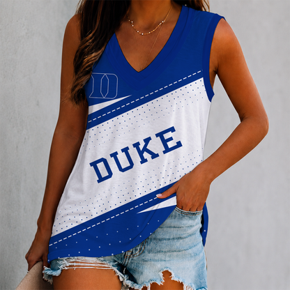 ELITE EDITION - NEW CUSTOMIZED NCAA CFH13 DLD DUKE BLUE DEVILS WOMEN'S V-NECK TANK TOP