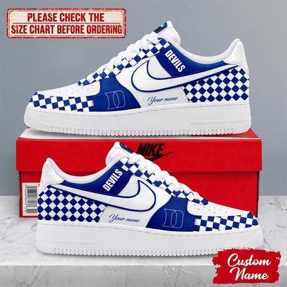 SPECIAL EDITION - NEW CUSTOMIZED NCAA CFH13 DLD DUKE BLUE DEVILS AF1 SHOES