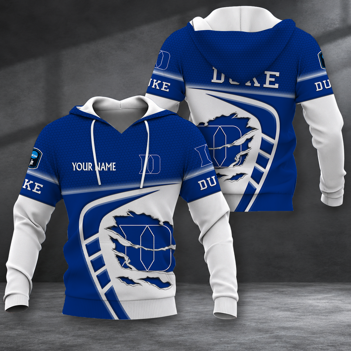 ELITE EDITION - NEW CUSTOMIZED NCAA CFH13 DLD DUKE BLUE DEVILS HOODIE, ZIP HOODIE, T-SHIRT, POLO SHIRT, ZIP POLO SHIRT & SWEATSHIRT