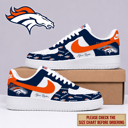EXCLUSIVE EDITION - NEW CUSTOMIZED NFL13 DVB DENVER BRONCOS AF1 SHOES