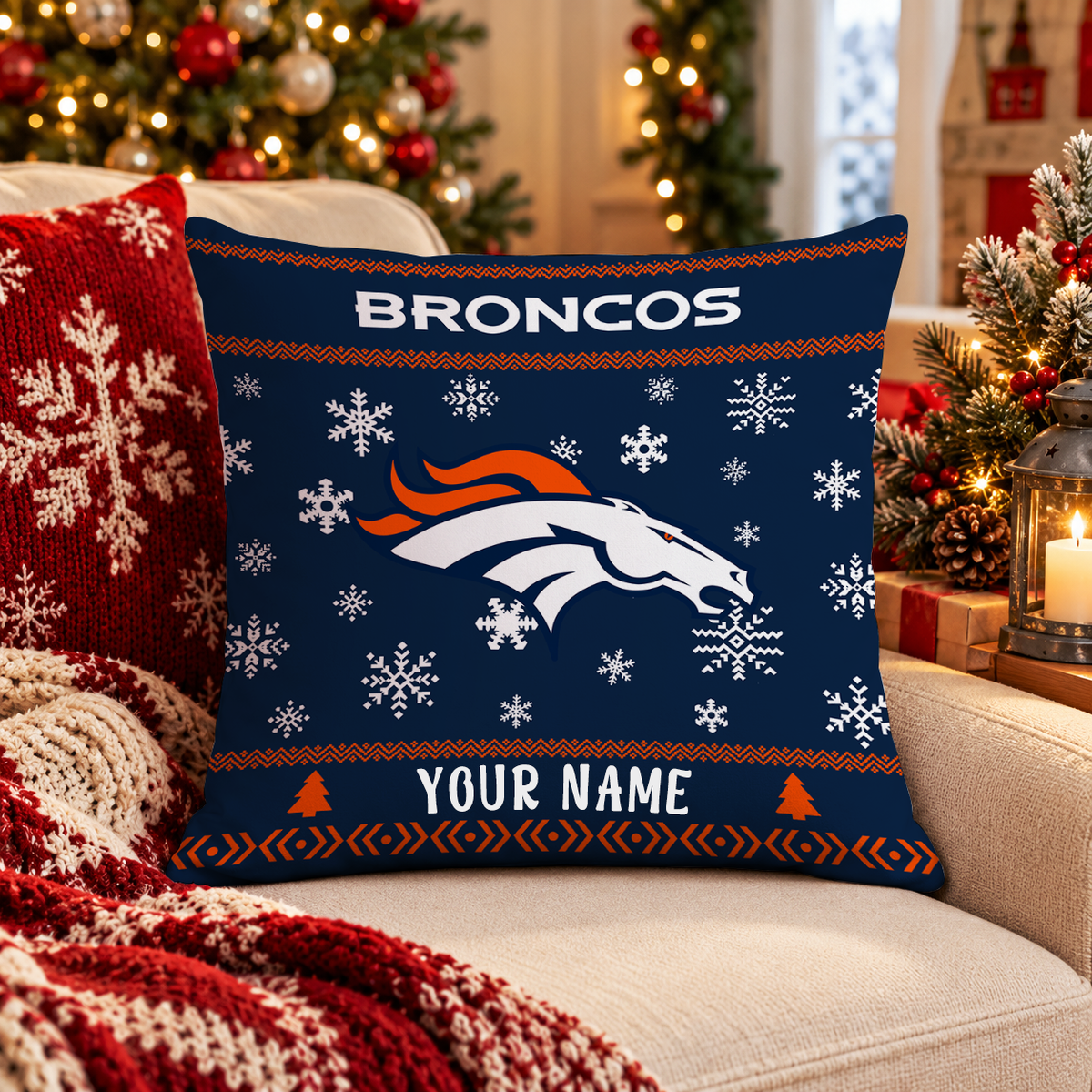 FINAL SALE - NEW PERSONALIZED NFL13 DVB DENVER BRONCOS PILLOW CASE