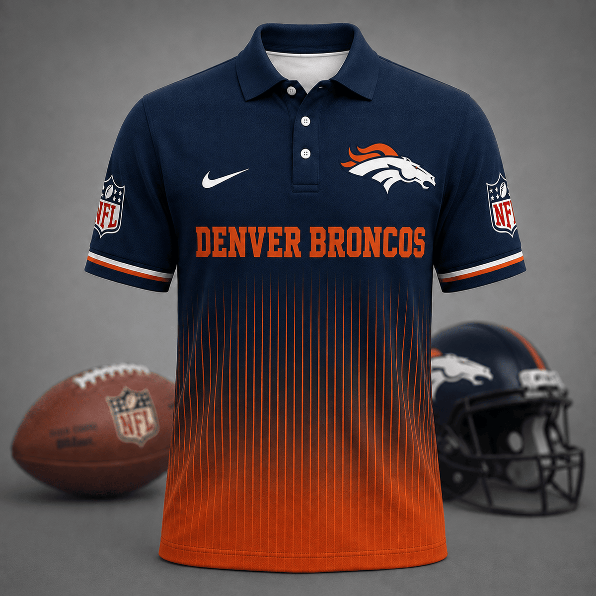 FINAL SALE - NEW CUSTOMIZED NFL13 DVB DENVER BRONCOS T-SHIRT, POLO SHIRT, ZIP POLO SHIRT, SWEATSHIRT, HOODIE & ZIP HOODIE