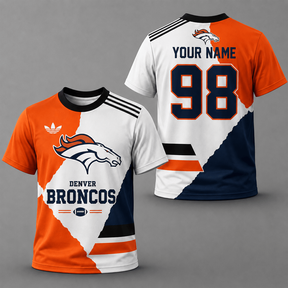ELITE EDITION - NEW CUSTOMIZED NFL13 DVB DENVER BRONCOS T-SHIRTS, POLO SHIRT & ZIP POLO SHIRT