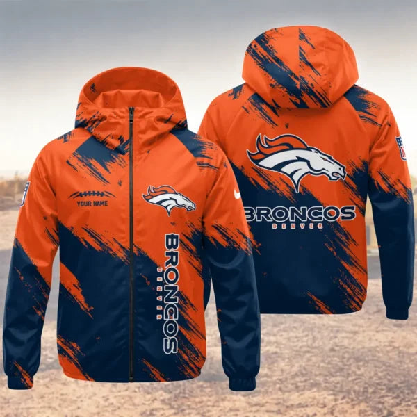 LIMITED EDITION - NEW CUSTOMIZED NFL13 DVB DENVER BRONCOS WINDBREAKER JACKET
