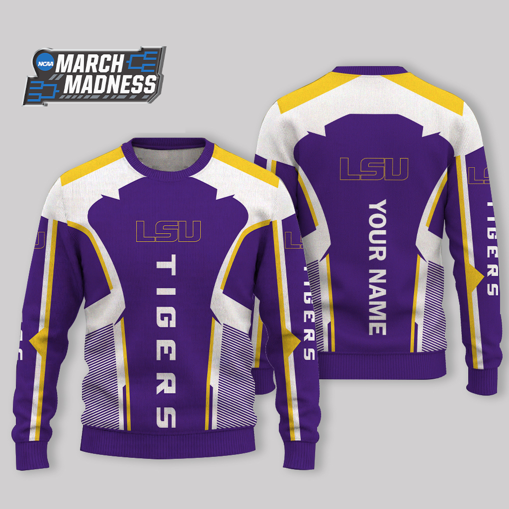 LIMITED EDITION - NEW CUSTOMIZED NCAA MAM13 LST LSU TIGERS UGLY SWEATER