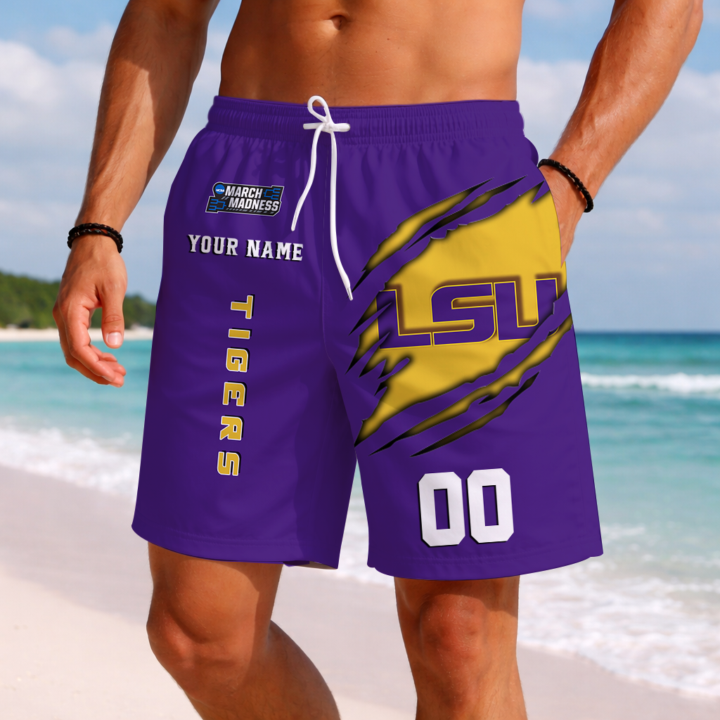 LIMITED DROP - NEW CUSTOMIZED | NCAA MAM13 LST LSU TIGERS SHORT PANTS