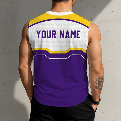 LIMITED EDITION - NEW CUSTOMIZED NCAA MAM13 LST LSU TIGERS MEN'S GYM SHIRT
