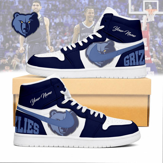 FINAL SALE - NEW CUSTOMIZED NBA13 MGR MEMPHIS GRIZZLIES AIR JORDAN SNEAKERS