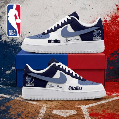 FINAL SALE - NEW CUSTOMIZED NBA13 MGR MEMPHIS GRIZZLIES AF1 SNEAKERS