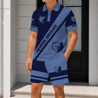 FINAL SALE - NEW CUSTOMIZED NBA13 MGR MEMPHIS GRIZZLIES POLO SHIRT & SHORT PANTS SET