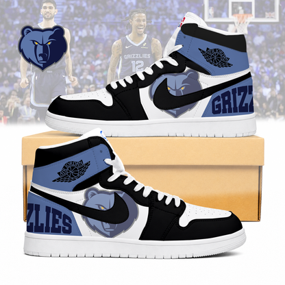 FINAL SALE - NEW CUSTOMIZED NBA13 MGR MEMPHIS GRIZZLIES AIR JORDAN SNEAKERS