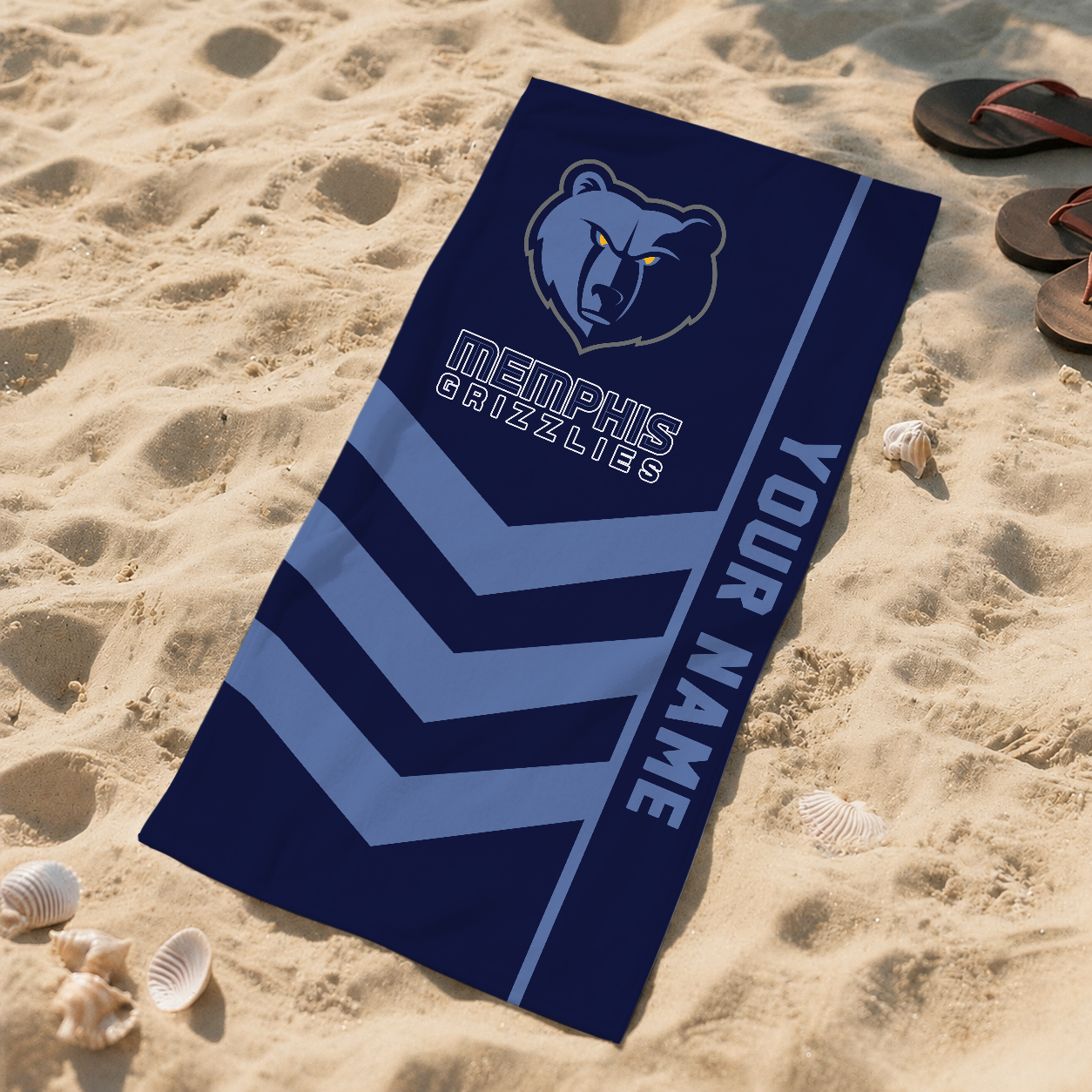 HOT DEAL - NEW CUSTOMIZED NBA13 MGR MEMPHIS GRIZZLIES BEACH TOWEL FOR FAN