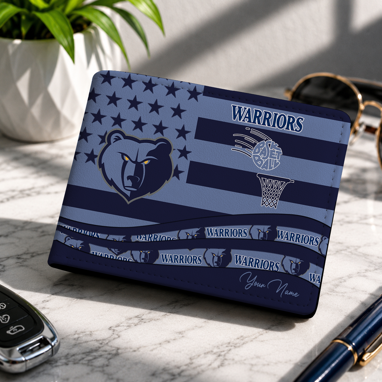 FINAL SALE - NEW CUSTOMIZED NBA13 MGR MEMPHIS GRIZZLIES LEATHER WALLET