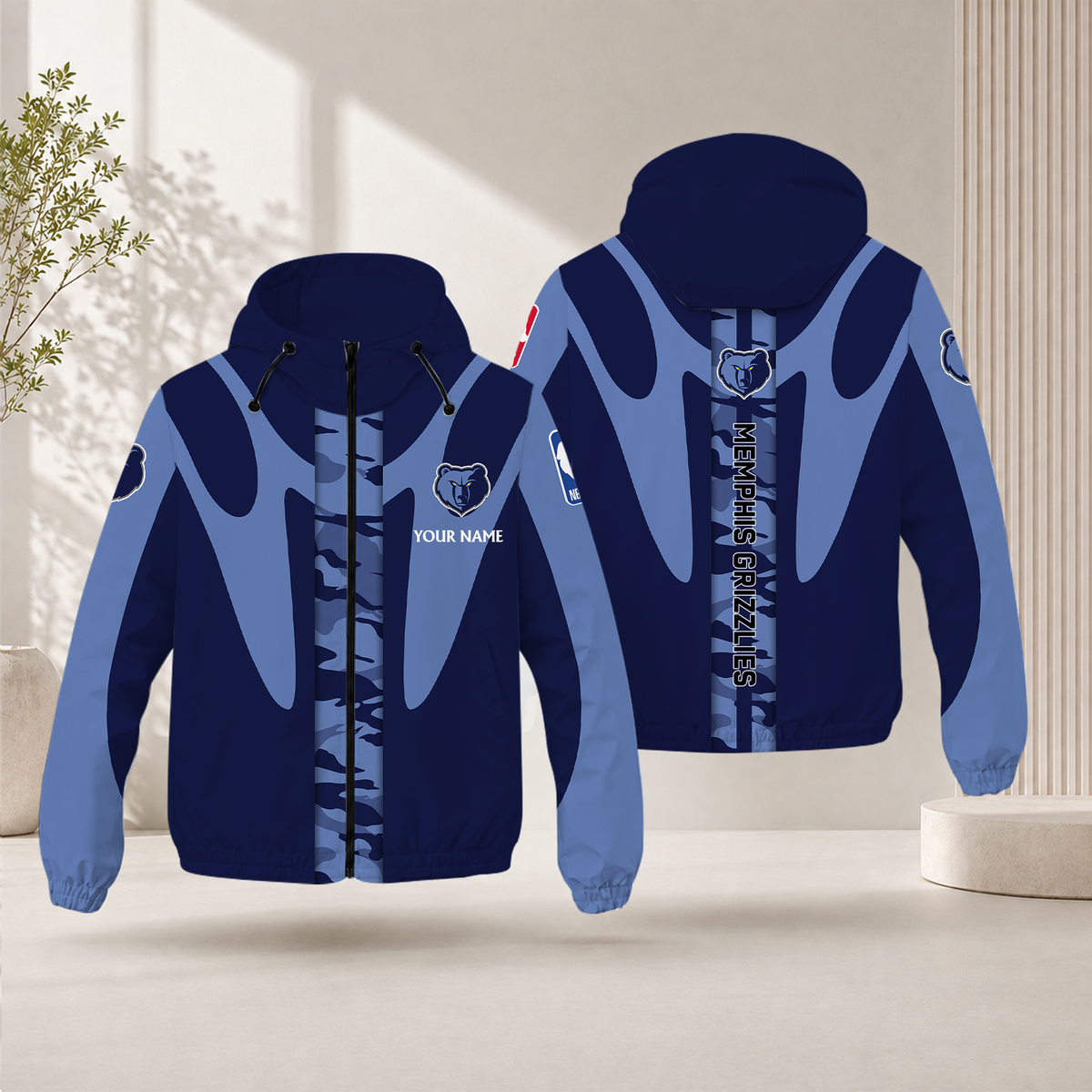 LIMITED EDITION - NEW CUSTOMIZED NBA13 MGR MEMPHIS GRIZZLIES WINDBREAKER JACKET