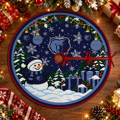 [FAN FAVORITE] NEW CUSTOMIZED NBA13 MGR MEMPHIS GRIZZLIES CHRISTMAS TREE SKIRT