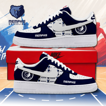FINAL SALE - NEW CUSTOMIZED NBA13 MGR MEMPHIS GRIZZLIES AF1 SNEAKERS