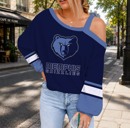 FINAL SALE - NEW CUSTOMIZED NBA13 MGR MEMPHIS GRIZZLIES DROP SHOULDER SWEATSHIRT