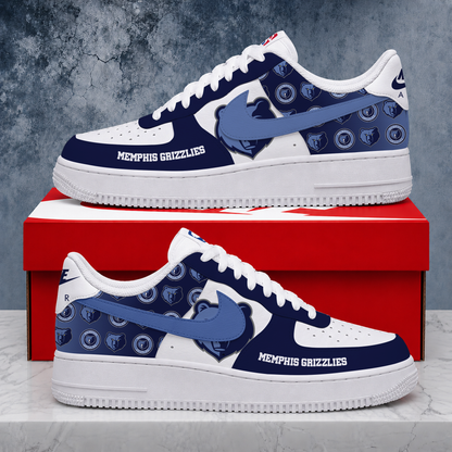 ELITE EDITION - NEW CUSTOMIZED NBA13 MGR MEMPHIS GRIZZLIES AF1 SNEAKERS
