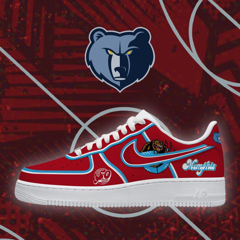FINAL SALE - NEW CUSTOMIZED NBA13 MGR MEMPHIS GRIZZLIES AF1 SHOES