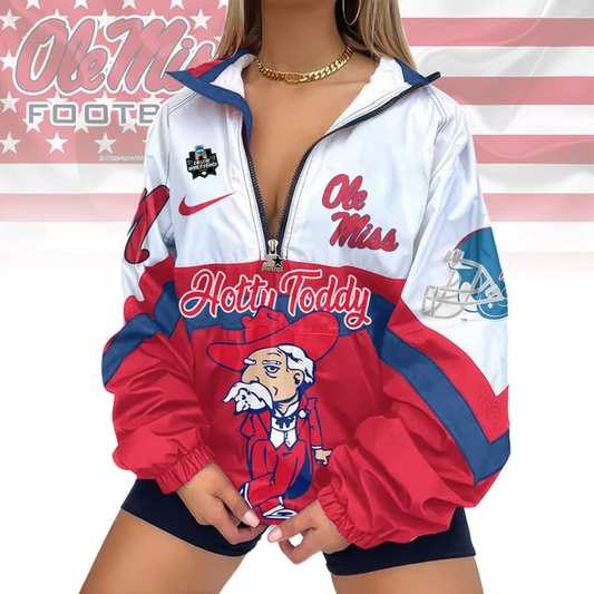 LIMITED EDITION - NEW CUSTOMIZED CWS NCAA13 OMR OM REBELS V-NECK ZIPPER SWEATSHIRT JACKET
