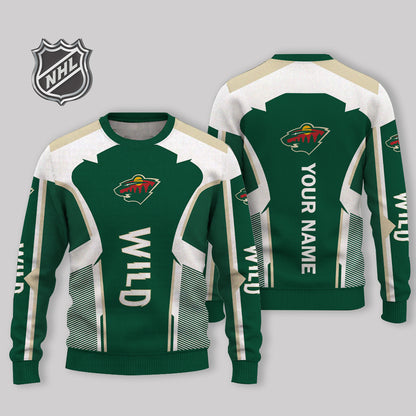 LIMITED EDITION - NEW CUSTOMIZED NHL13 MNW MINNESOTA WILD UGLY SWEATER