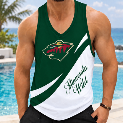 LIMITED EDITION - NEW CUSTOMIZED NHL13 MNW MINNESOTA WILD MEN'S TANK TOP