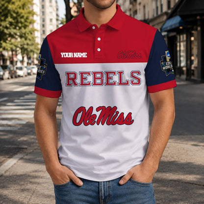 VIRAL EDITION - NEW CUSTOMIZED NCAA CWS13 OMR OLE MISS REBELS T-SHIRT, POLO SHIRT, ZIP POLO SHIRT, SWEATSHIRT, HOODIE & ZIP HOODIE