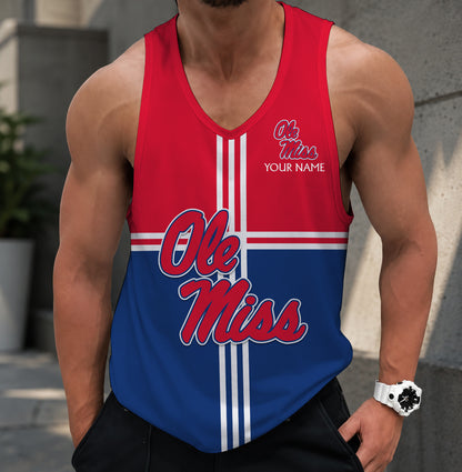 SPECIAL EDITION - NEW CUSTOMIZED NCAA CWS13 OMR OLE MISS REBELS UNISEX TANK TOP