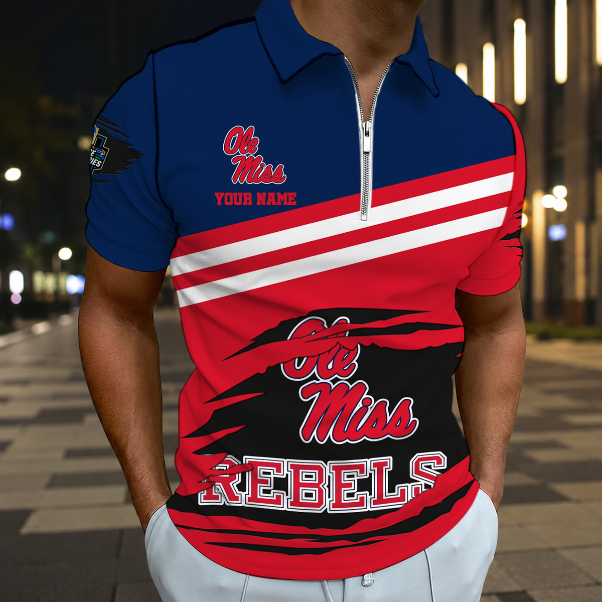 SPECIAL EDITION - NEW CUSTOMIZED NCAA CWS13 OMR OLE MISS REBELS T-SHIRT, POLO SHIRT, ZIP POLO SHIRT, SWEATSHIRT, HOODIE & ZIP HOODIE
