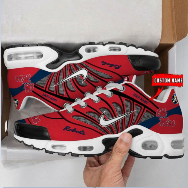 ELITE EDITION - NEW CUSTOMIZED NCAA CWS13 OMR OM REBELS UNISEX AIR MAX PLUS SNEAKERS