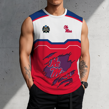 LIMITED EDITION - NEW CUSTOMIZED NCAA CWS13 OMR OLE MISS REBELS MEN'S GYM SHIRT