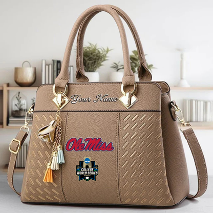VIRAL EDITON - NEW CUSTOMIZED NCAA CWS13 OMR OM REBELS ZIP HANDBAG MULTICOLOR
