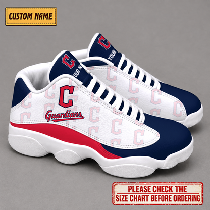 LIMITED EDITION - NEW CUSTOMIZED NFL13 CGS CLEVELAND GUARDIANS AIR JORDAN 13 LOW TOP SNEAKER