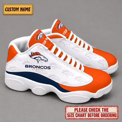 LIMITED EDITION - NEW CUSTOMIZED NFL13 DVB DENVER BRONCOS AIR JORDAN 13 LOW TOP SNEAKER