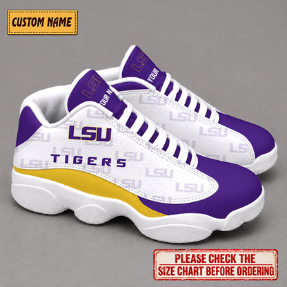 EXCLUSIVE EDITION - NEW CUSTOMIZED NCAA MAM13 LST LSU TIGERS AIR JORDAN 13 LOW TOP SNEAKER